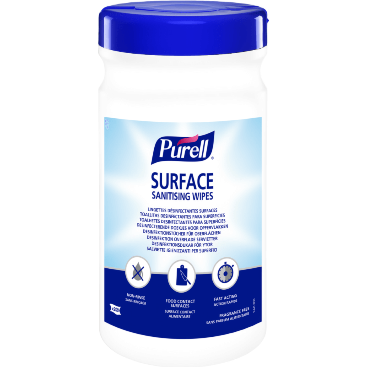 Purell® surface desinfiserende våtservietter 200 stk beholder