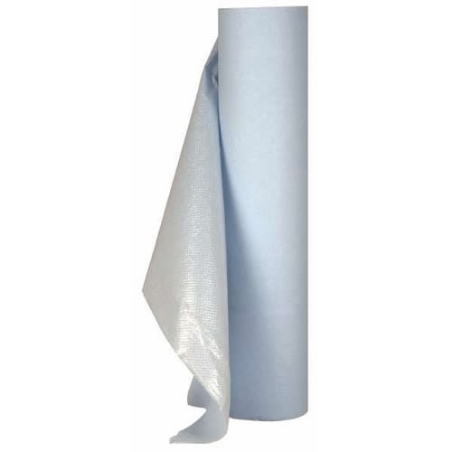 Legebenkpapir med plast 50cmx65m blå