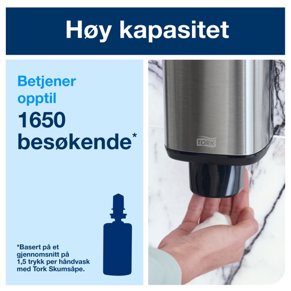 Skumsåpedispenser Tork S4 stål