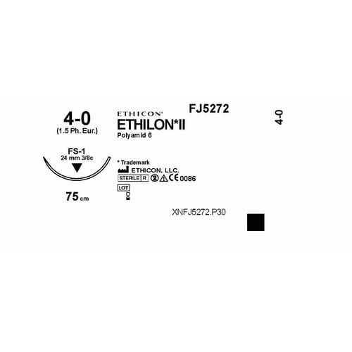 Sutur Ethilon 4-0 FS-1 75cm Svart
