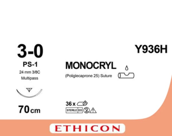 Sutur Monocryl 3-0 PS-1 MultiPass 70cm