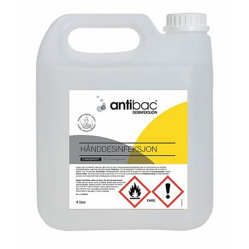 Desinfeksjon hånd Antibac 85% 4 liter