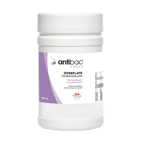 Desinfeksjon overfl Antibac 75% våtserv