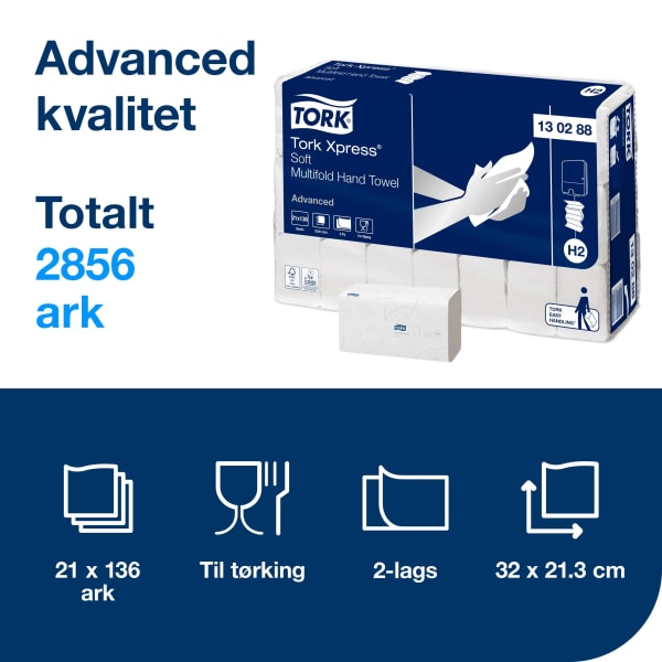 Håndtørk H2 Xpress Advanced Soft 2l M