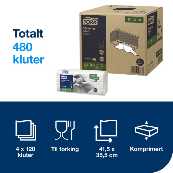 Rengjøringsklut myk Tork W4