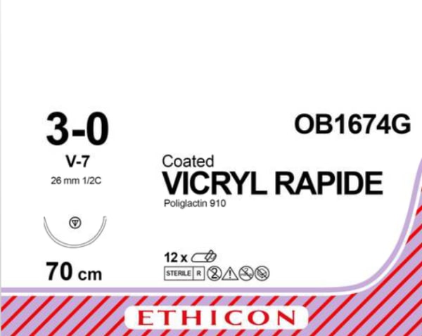 Sutur Vicryl Rapide 3-0 V-7 70cm Ufarget