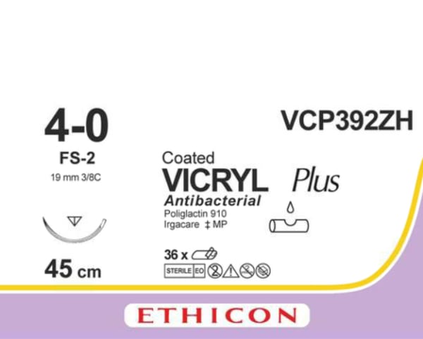 Sutur Vicryl Plus 4-0 FS-2 45cm Lilla