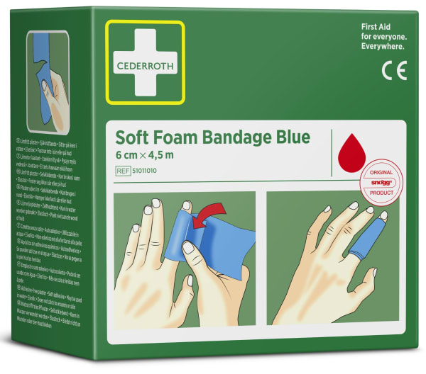 Plaster Soft Foam blå 6cm x 4,5m