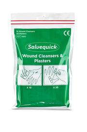 Sårvask 10 stk og plaster 20 stk
