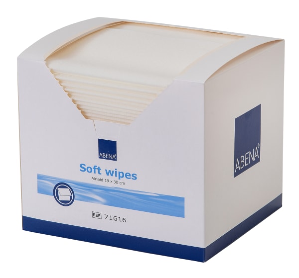 Vaskeklut Airlaid ½ C-fold 30x19cm hvit