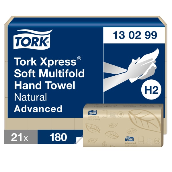 Håndtørk H2 Xpress Myk Multif. Natur H2