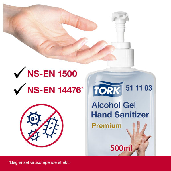 Desinfeksjon hånd gel Tork 500ml