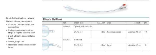 Kateter Aquaflate silikon  40cm CH20