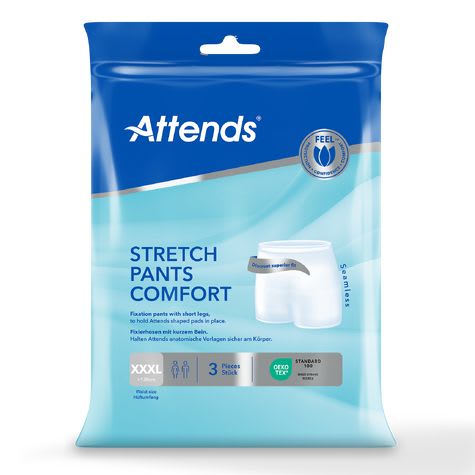 Truse Attends Stretchpant C hvit ben 3XL