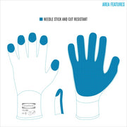 Hanske Nålestikk Latex Sort Str. 8