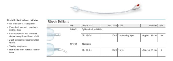 Kateter Aquaflate silikon  40cm CH12