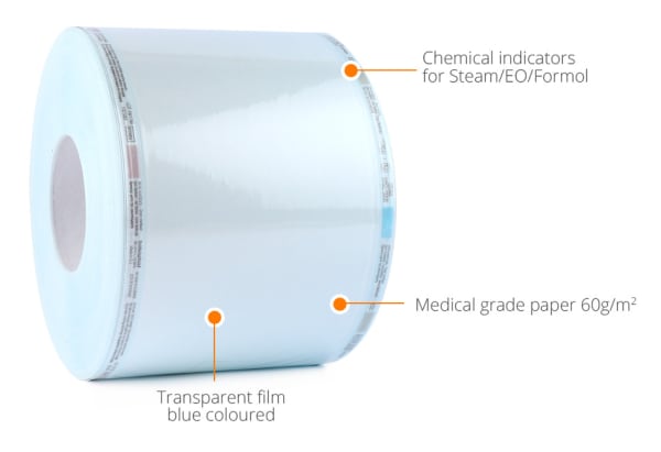 Steriliseringsrull 75mm x 200m