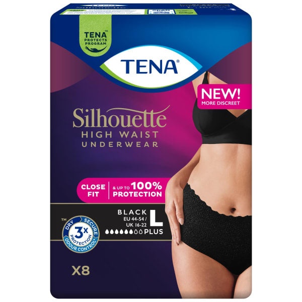 Bleie TENA Silhouette Plus HW Sort L