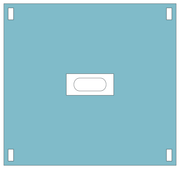 Oppdekking Hullduk m/lim 75x80cm Ø 6x15