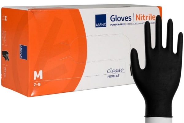 Hanske Nitril Abena Classic sort M