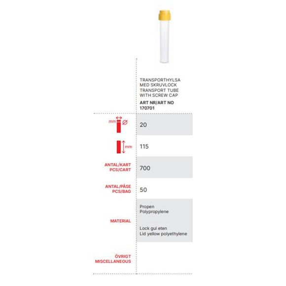 Transporthylse for reagensrør