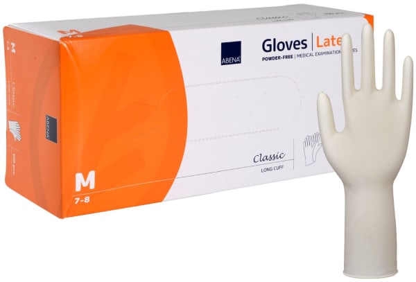 Hanske Latex Abena Lang PF M