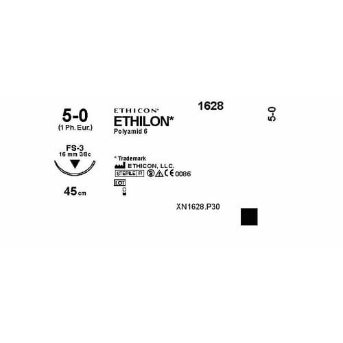 Sutur Ethilon 5-0 FS-3 45cm Svart