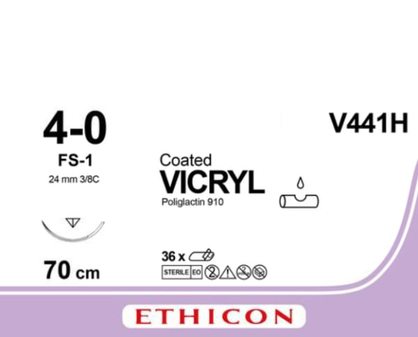Sutur Vicryl 4-0 FS-1 70cm Ufarget