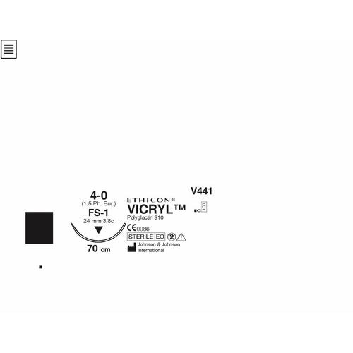 Sutur Vicryl 4-0 FS-1 70cm Ufarget