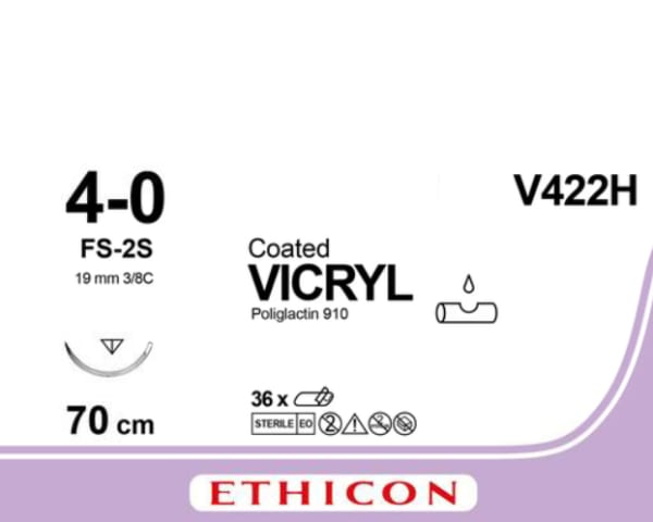 Sutur Vicryl 4-0 FS-2S 70cm Ufarget