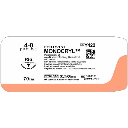 Sutur Monocryl 4-0 FS-2 70cm Ufarget