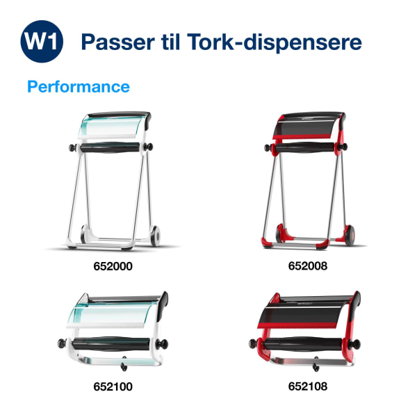 Tørkerull Tork W1 Standard hvit 1180m