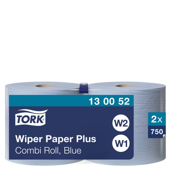 Tørkerull Tork W1-2 Plus blå 255m 2l