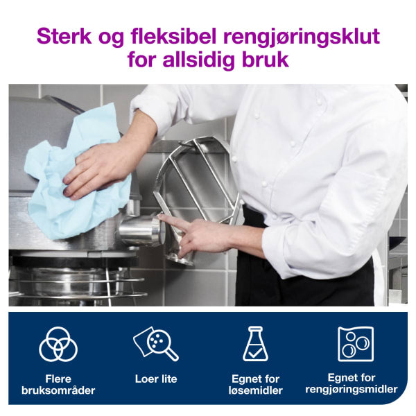 Rengjøringsklut Spes. Tork W1-2-3 turkis
