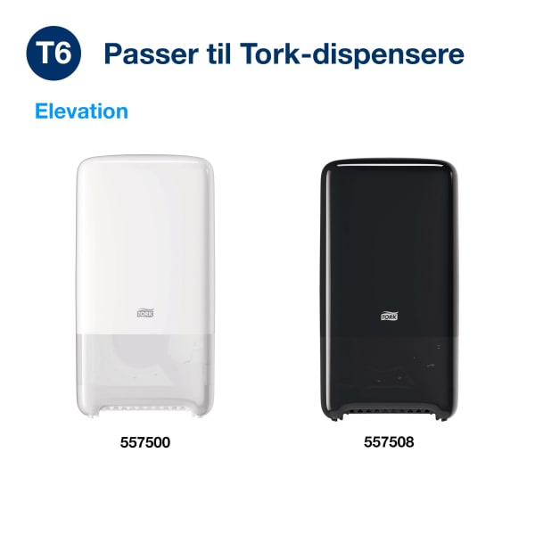 Toalettpapir hvit T6 Premium soft