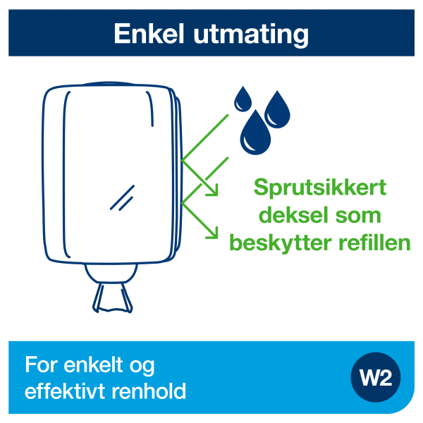 Dispenser Tork W2 Maxi rød/sort